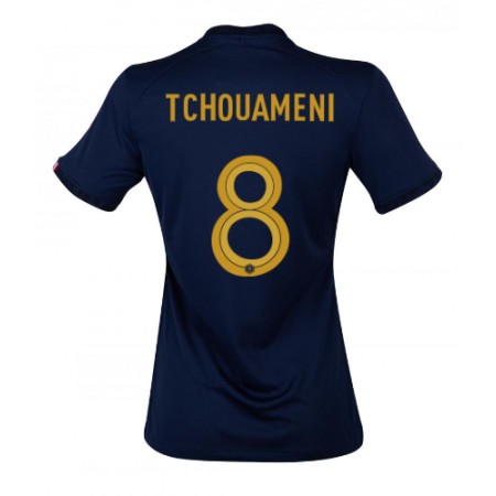 Camiseta de fútbol Francia Aurelien Tchouameni 8 Mujer 1ª equipación Copa Mundo 2022